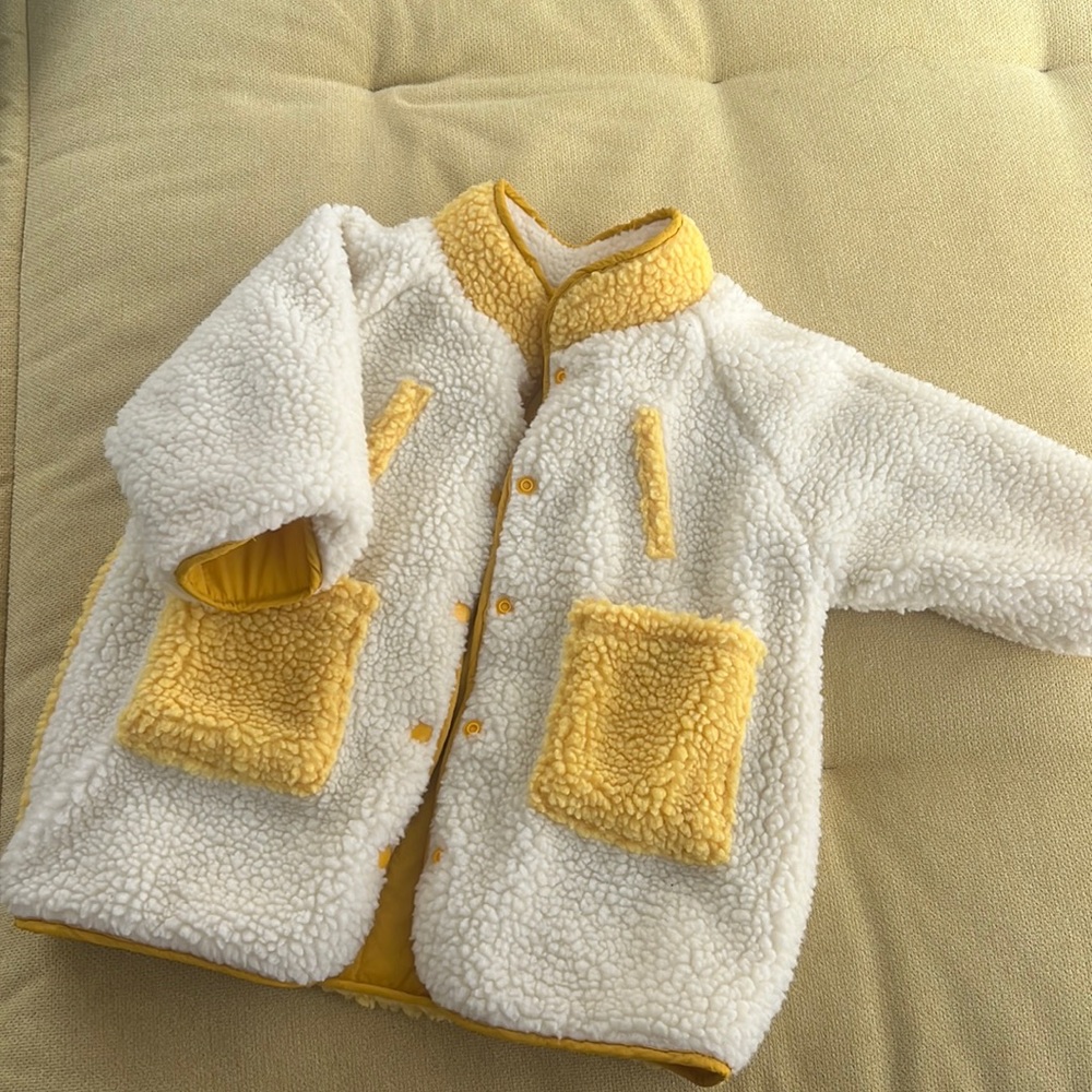 Reversible toddlers jacket.  super warm, unisex style. Cozy